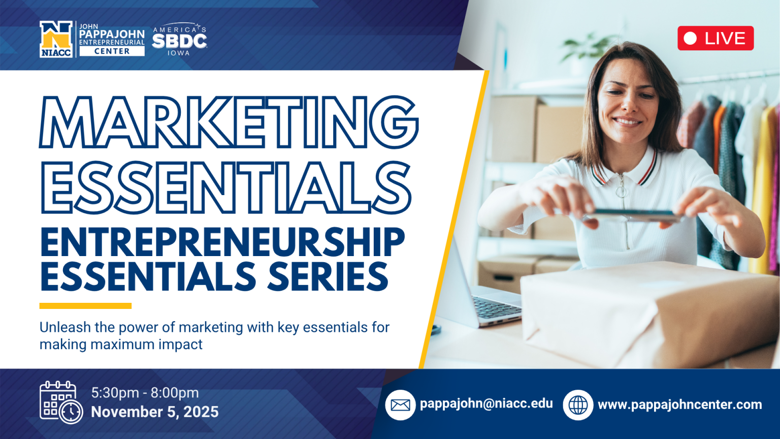 Marketing Essentials Workshop - NIACC Pappajohn Entrepreneurial Center